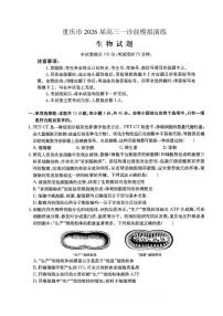 重庆市2026届高三上学期12月一诊前模拟演练试题 生物 PDF版含解析