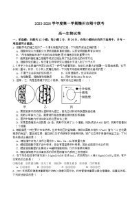 江西省赣州市十三校2025-2026学年高一上学期期中联考生物试题（Word版附答案）