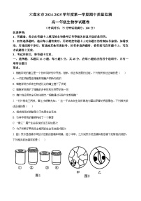 贵州省六盘水市2024—2025学年高一上学期期中考试生物试题  Word版无答案