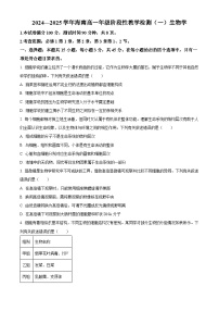 海南省2024-2025学年高一上学期11月期中生物试题  Word版无答案