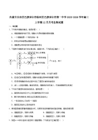 内蒙古巴彦淖尔市第一中学2026届高三上学期12月月考生物试卷（Word版附答案）
