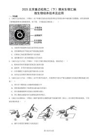 2025北京重点校高二（下）期末生物汇编：微生物培养技术及应用