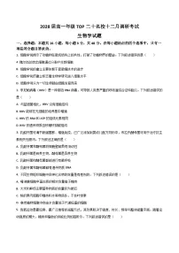 河南省TOP二十名校2025-2026学年高一上学期12月调研考试生物试卷（Word版附答案）