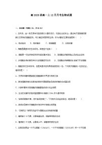四川省内江市第一中学2025-2026学年高一上学期12月月考生物试题（含答案）含答案解析