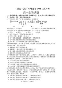 黑龙江省齐齐哈尔市第八中学校2023-2024学年高一下学期6月月考生物试卷（无答案）