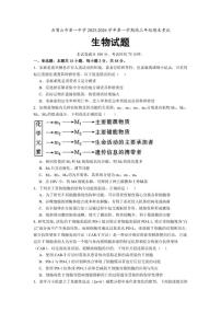2025-2026学年宁夏回族自治区石嘴山市第一中学高三上学期1月期末考试生物试题（含答案）