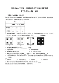 上海市崇明区2025_2026学年高三上学期一模考试生物试题（文字版，含答案）