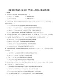 河北省保定市2025届高三上学期期末调研考试生物试卷（含答案）