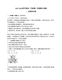 天津市武清区杨村四中2025_2026学年高一上学期期中考试生物试卷（文字版，含答案）