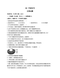 河北衡水市冀州中学2025_2026学年高一上学期12月月考生物试题（文字版，含答案）