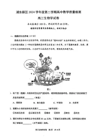上海市浦东新区2024学年度高三年级下学期高中教学质量检测生物试卷（含答案）