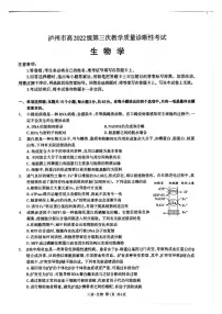 2025年四川省泸州市高三年级下学期第三次教学质量诊断性考试（泸州三诊）生物试卷（含答案）