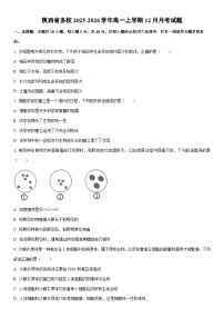 2025-2026学年陕西省多校高一上学期12月月考生物试卷（学生版）