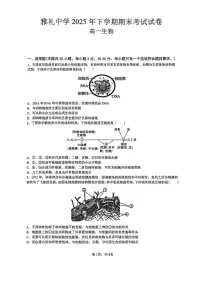湖南省长沙市雅礼中学2025-2026学年高一上学期期末考试生物试卷（PDF版，含答案）