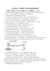 2025-2026学年广东省惠州市第一中学高二上学期第三次阶段考试生物（含答案）试卷