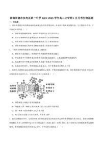 2026届湖南省常德市汉寿县第一中学高三上学期1月月考生物试卷（含答案）