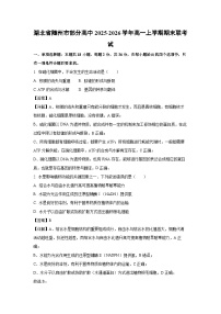 【生物】湖北省随州市部分高中2025-2026学年高一上学期期末联考试题（学生版+解析版）