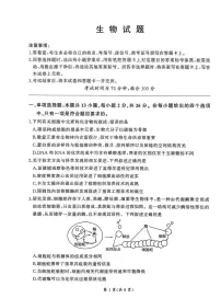 2026届河北百师联盟高三下学期一模生物试题（高考模拟）