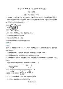 湖南长沙市雅礼中学2025-2026学年高一上学期期末考试生物试题（Word版附解析）