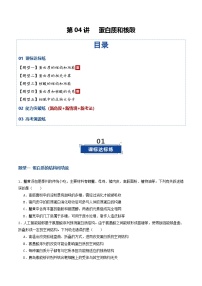 高考生物二轮-蛋白质和核酸（专项训练）（原卷版）