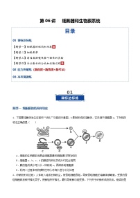高考生物二轮-细胞器和生物膜系统（专项训练）（原卷版）