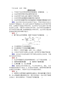 高中生物人教版 (新课标)必修1《分子与细胞》第五章 细胞的能量供应和利用第4节 能量之源——光与光合作用二 光合作用的原理和应用[55]同步测试题