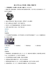 浙江省苍南县树人中学2021-2022学年高一下学期5月期中考试通用技术试卷（Word版附解析）