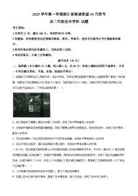 浙江省精诚联盟2025-2026学年高二上学期10月联考通用技术试卷（Word版附解析）