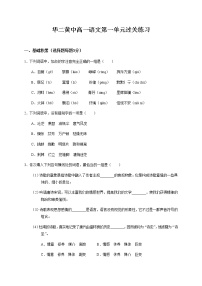 海南省华东师范大学第二附属中学乐东黄流中学2020-2021学年高一上学期第一单元过关练习语文试题（解析版）