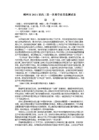 湖南省郴州市2021届高三第一次教学质量监测语文试题含答案