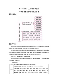 2022届高中语文二轮复习 第二十五讲  古代诗歌阅读之诗歌思想内容和作者观点态度  精品教案 （新高考）