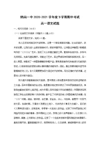 黑龙江省鹤岗市第一中学2020-2021学年高一下学期期中考试语文试题（含答案与解析）