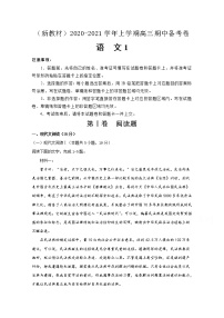 江苏省南通市2021届高三上学期新高考期中备考语文试卷Ⅰ（含答案与解析）