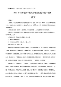 2022云南省高三下学期3月第一次高中毕业生复习统一检测（一模）语文试题无答案