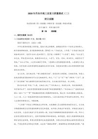 辽宁省丹东市2020届高三下学期总复习质量测试二（二模）语文试题含答案