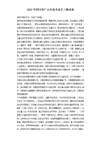 2021年四川省广元市高考语文三模试卷(含答案解析)