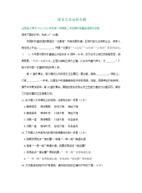 山西省部分地区2021-2022学年高二上学期期中语文试卷分类汇编：语言文字运用专题（含答案）