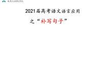 2022届高考语文复习之补写句子 课件38张