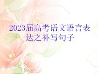 2023届高考语文语言表达之补写句子课件21张