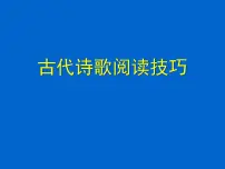 2022届高考专题复习:古代诗歌阅读技巧课件