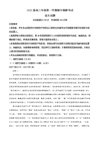 2022连云港高三上学期期中语文含解析