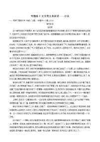 高考语文二轮复习专题练3文学类文本阅读__小说含答案