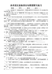 高中语文2023高考复习意象类名句情景默写专项练习(共60题,附参考答案)