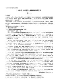 2023届湘豫名校联考高三上学期12月期末摸底考试语文试卷