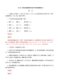 2021年1月浙江省普通高中学业水平考试语文仿真模拟卷03（解析版）