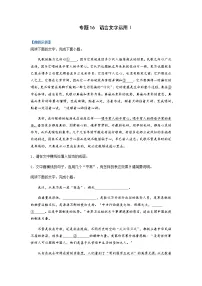 【高考二轮题型复习】2023年高考语文题型精讲精练学案（全国通用）——专题16 语言文字运用Ⅰ（原卷版+解析版）