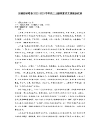 安徽省蚌埠市2022-2023学年高三上册期末语文模拟测试卷(含解析)