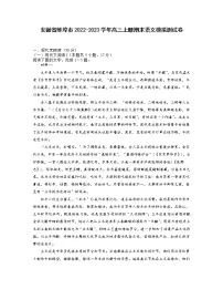 安徽省蚌埠市2022-2023学年高三上册期末语文模拟测试卷(含解析)