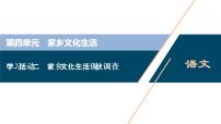 高中语文人教统编版必修 上册二 家乡文化生活现状调查集体备课ppt课件