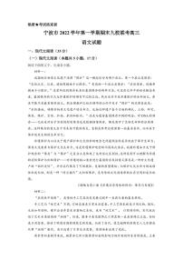 2022-2023学年浙江省宁波市效实中学九校高三上学期期末联考语文试题（PDF版）